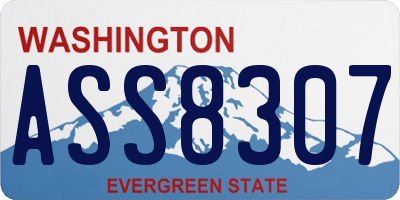 WA license plate ASS8307