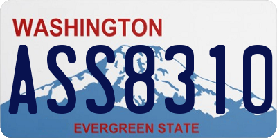 WA license plate ASS8310