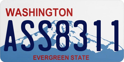 WA license plate ASS8311