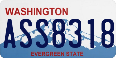 WA license plate ASS8318