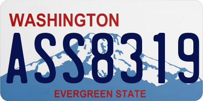 WA license plate ASS8319