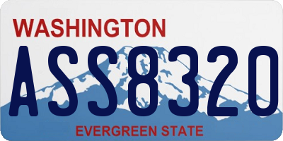 WA license plate ASS8320