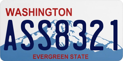 WA license plate ASS8321