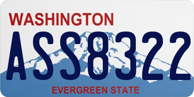 WA license plate ASS8322