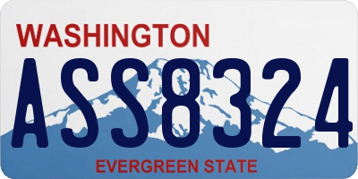 WA license plate ASS8324