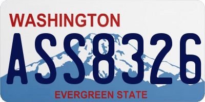 WA license plate ASS8326