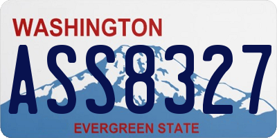 WA license plate ASS8327