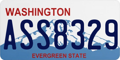 WA license plate ASS8329