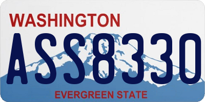 WA license plate ASS8330