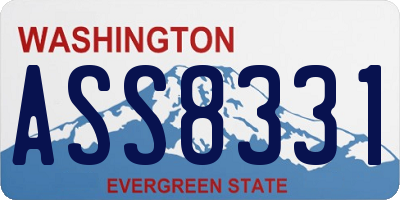 WA license plate ASS8331