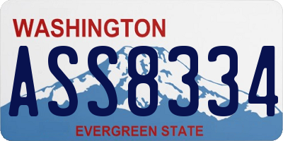 WA license plate ASS8334