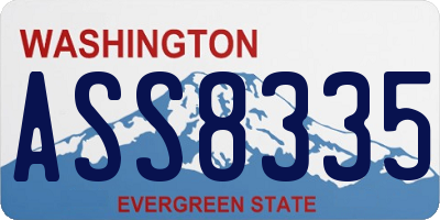 WA license plate ASS8335