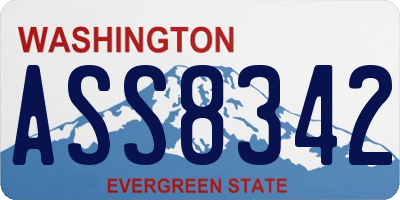 WA license plate ASS8342