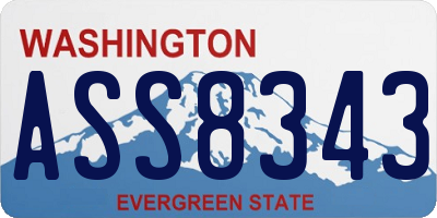 WA license plate ASS8343