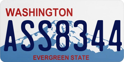 WA license plate ASS8344