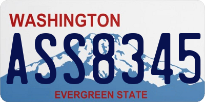 WA license plate ASS8345