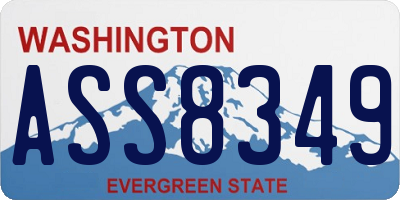 WA license plate ASS8349