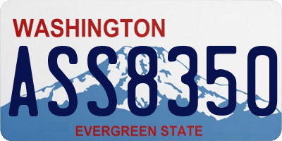 WA license plate ASS8350