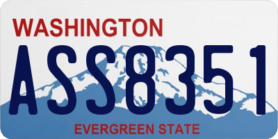 WA license plate ASS8351