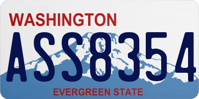 WA license plate ASS8354
