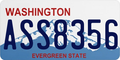 WA license plate ASS8356