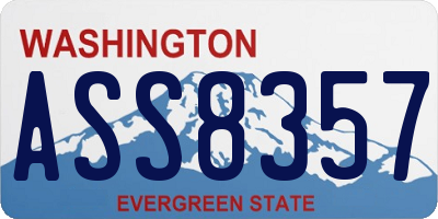 WA license plate ASS8357