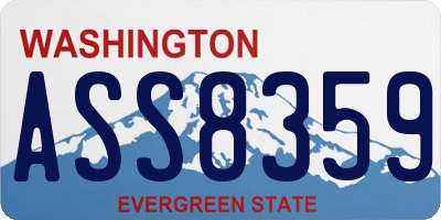WA license plate ASS8359
