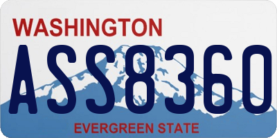 WA license plate ASS8360