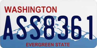 WA license plate ASS8361