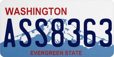 WA license plate ASS8363