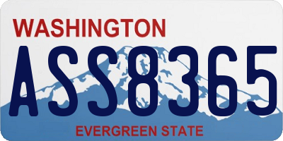 WA license plate ASS8365