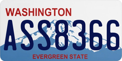 WA license plate ASS8366