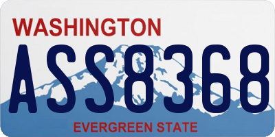 WA license plate ASS8368