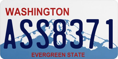 WA license plate ASS8371