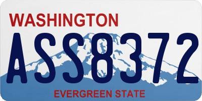 WA license plate ASS8372