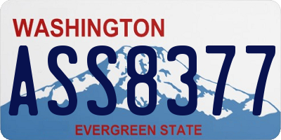 WA license plate ASS8377