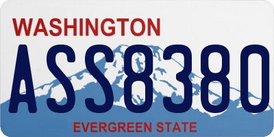 WA license plate ASS8380