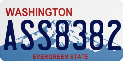 WA license plate ASS8382