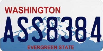WA license plate ASS8384