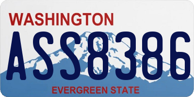 WA license plate ASS8386