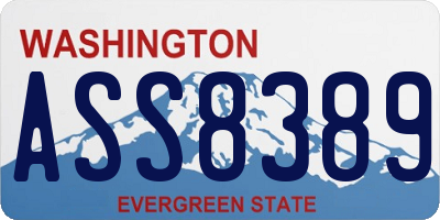 WA license plate ASS8389