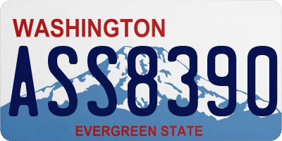 WA license plate ASS8390