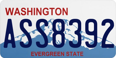 WA license plate ASS8392