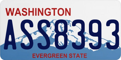WA license plate ASS8393