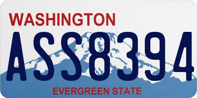 WA license plate ASS8394