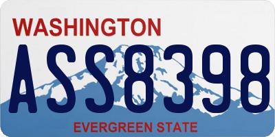 WA license plate ASS8398