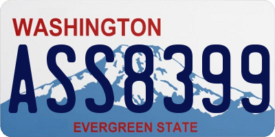 WA license plate ASS8399