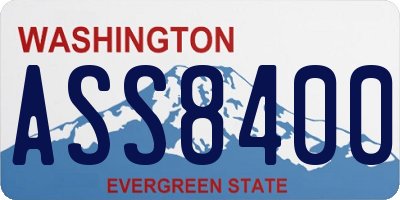 WA license plate ASS8400