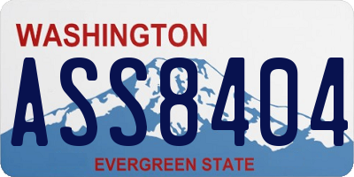 WA license plate ASS8404