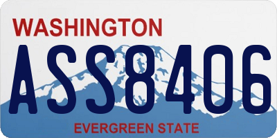 WA license plate ASS8406